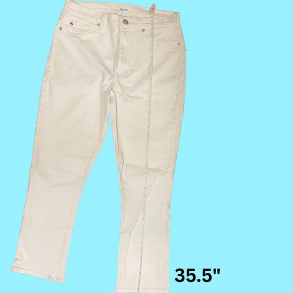Hudson “Harper” High Rise Crop Baby Kick Flare Jeans – White – Size 30 - Picture 7 of 10